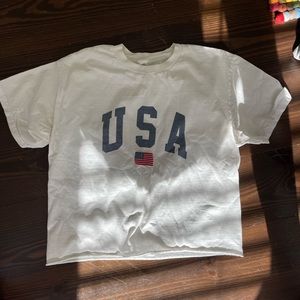 USA cropped tshirt